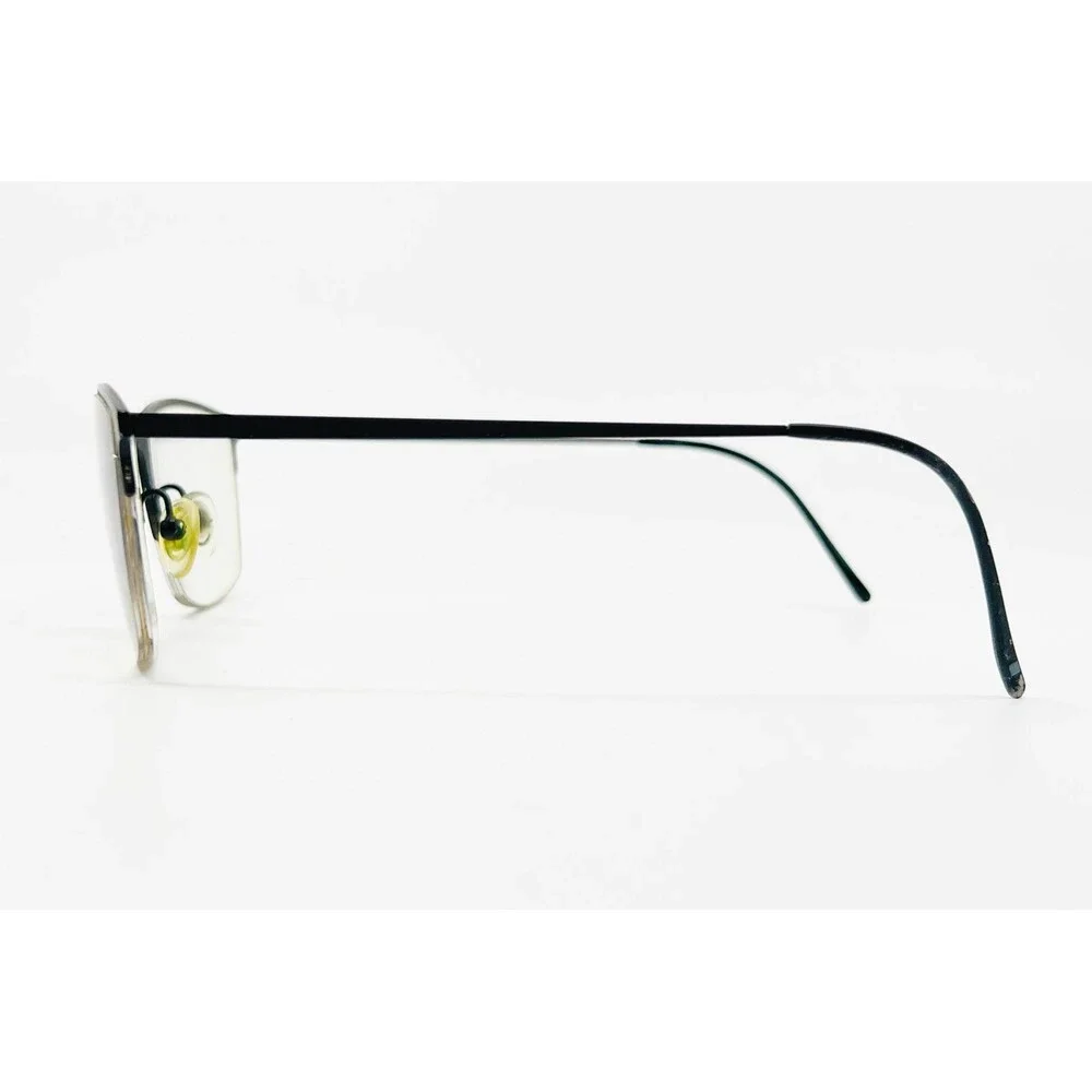 Modo Eyeglasses Mens Black Titanium Half Rim Rectangular Frame 4259 57-19-148